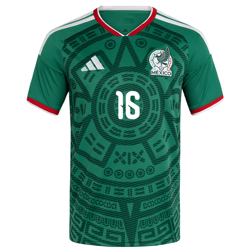 adidas Men's J. Quinones Mexico Authentic Home 2026 World Cup Jersey (Bold Green)
