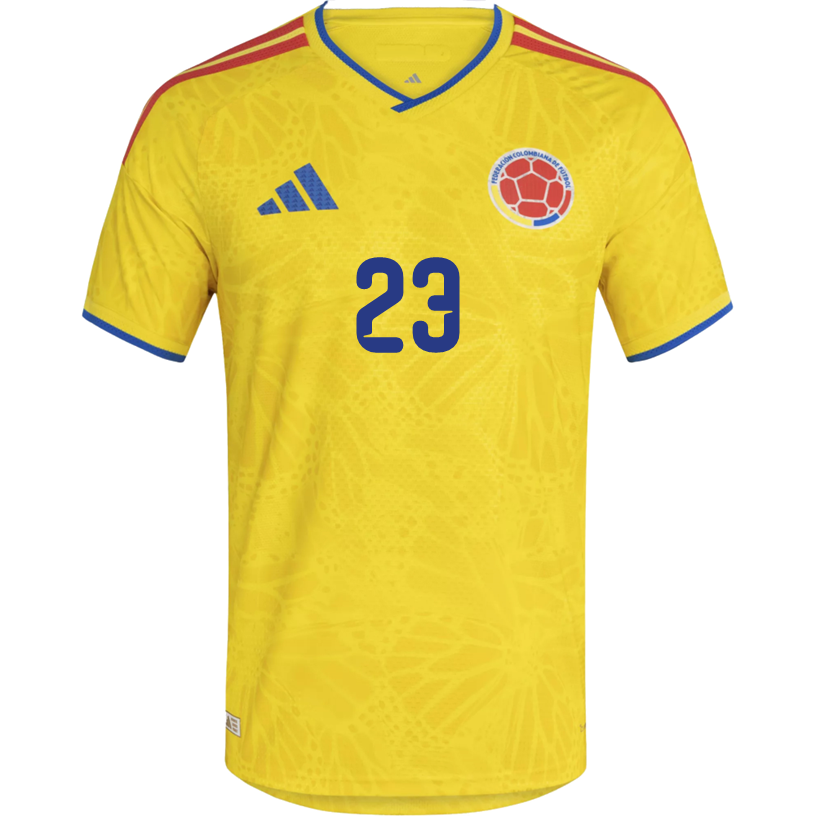 adidas Men's D. Sanchez Colombia 2026 Authentic Home Jersey (Impact Yellow)