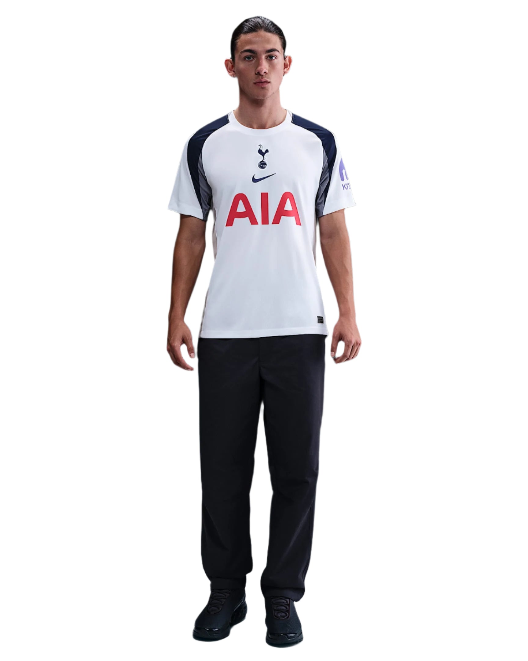 Nike Bergvall Tottenham Hotspurs Home Jersey w/ EPL + No Room For Racism Patch 25/26 (White/Iron/Binary Blue)