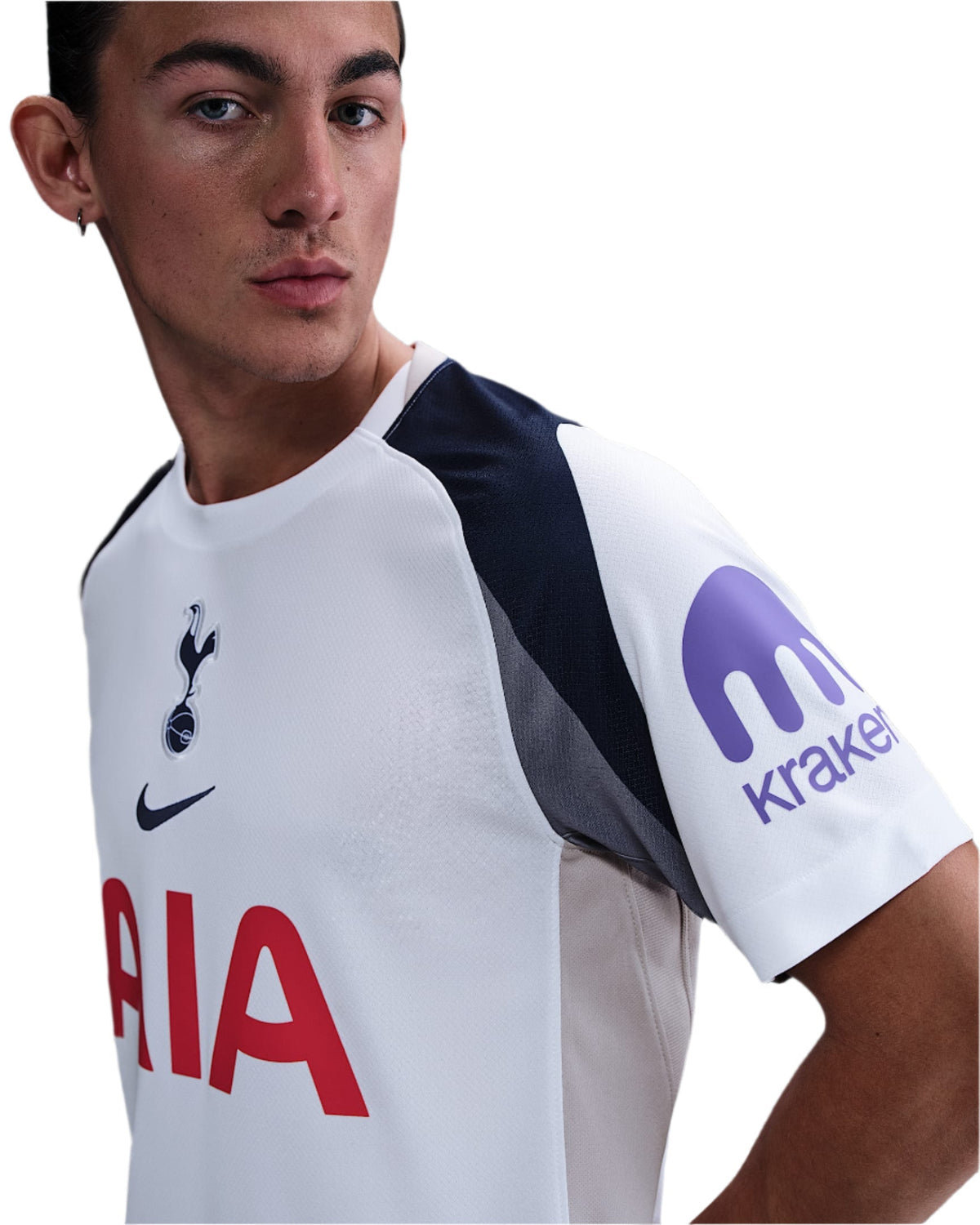 Nike Solanke Tottenham Hotspurs Home Jersey w/ EPL + No Room For Racism Patch 25/26 (White/Iron/Binary Blue)