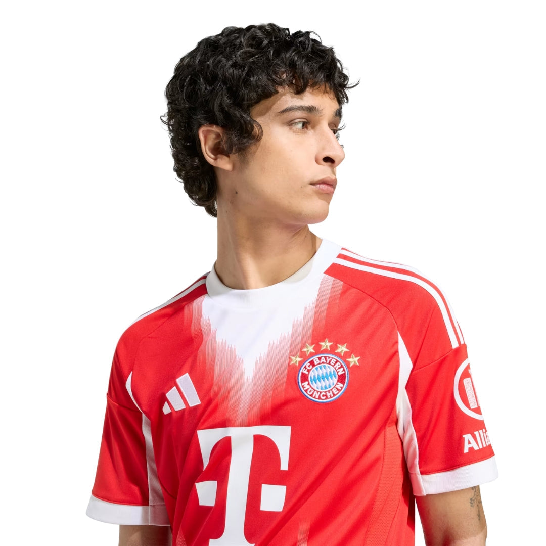 adidas Bayern Munich Stanisic Home Jersey w/ Champions League Patches 25/26 (Red)