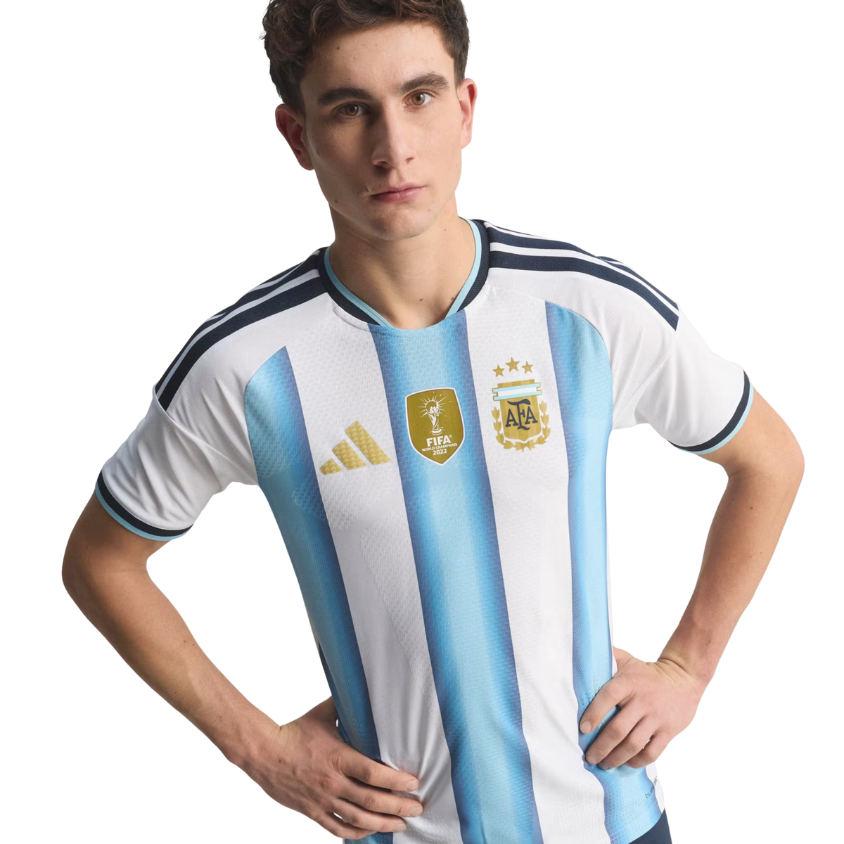 adidas Men's Argentina Match Authentic Player 2026 Home Jersey (White/Icy Blue)