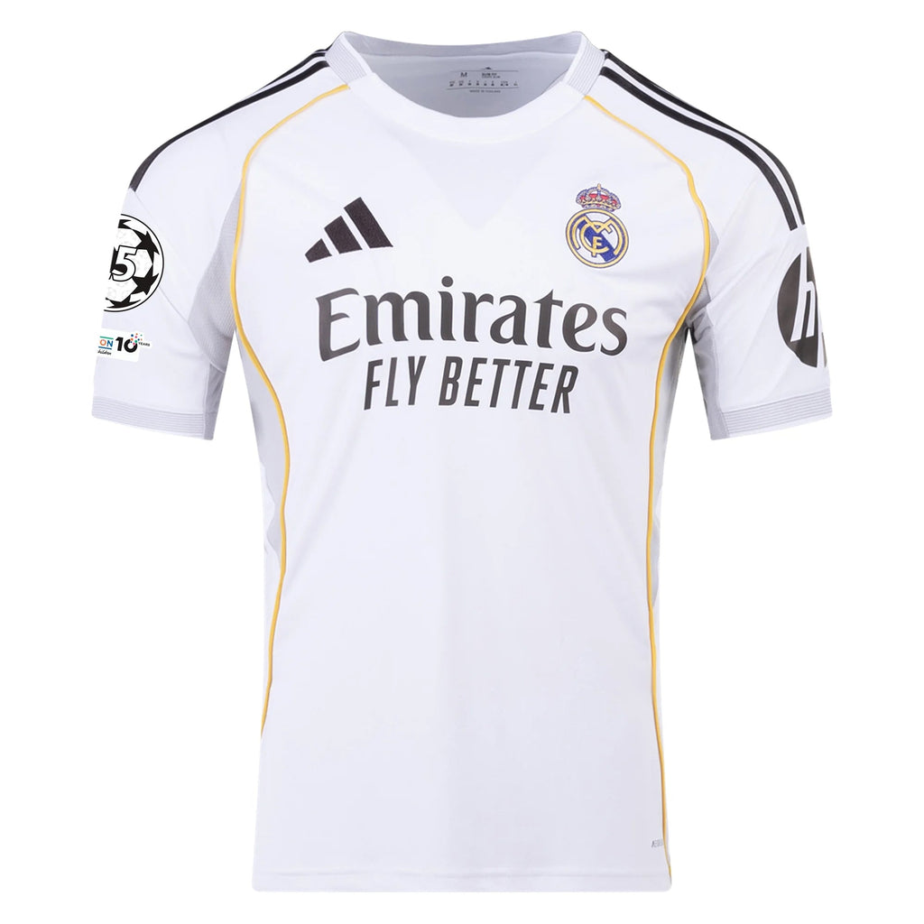 adidas Francisco José García Torres Real Madrid 25/26 Home Jersey w/ Champions League Patches (White)