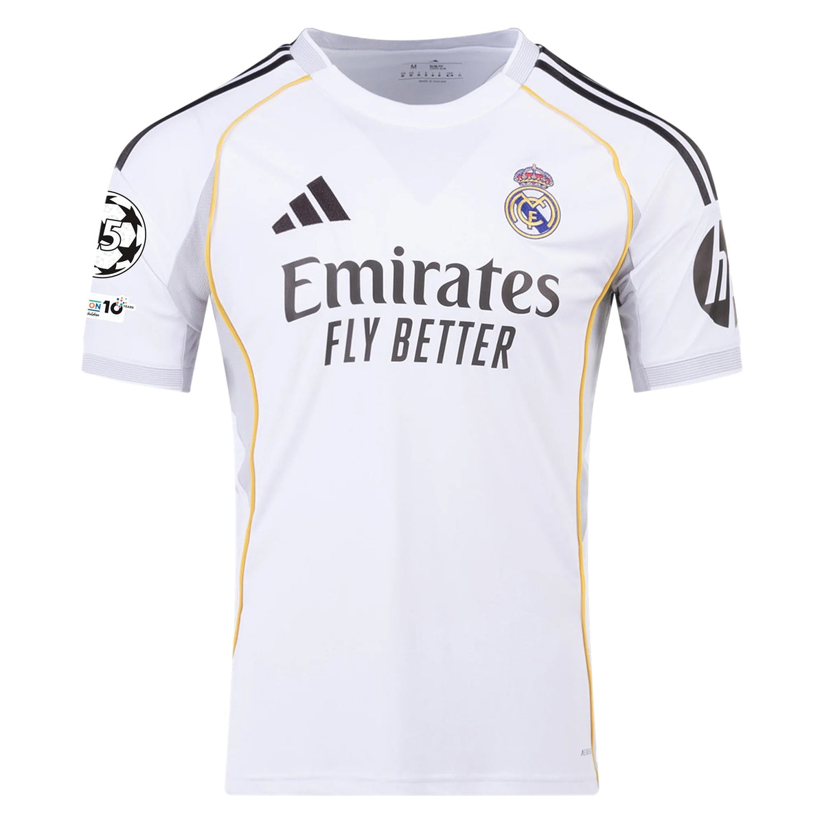 adidas Arda Güler Real Madrid 25/26 Home Jersey w/ Champions League Patches (White)