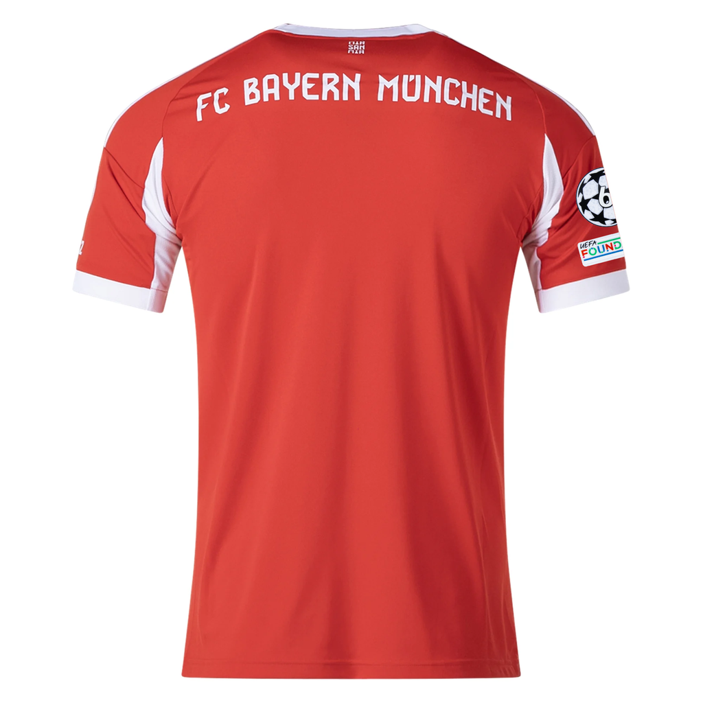 adidas Bayern Munich Home Jersey w/ Champions League Patches 25/26 (Red)