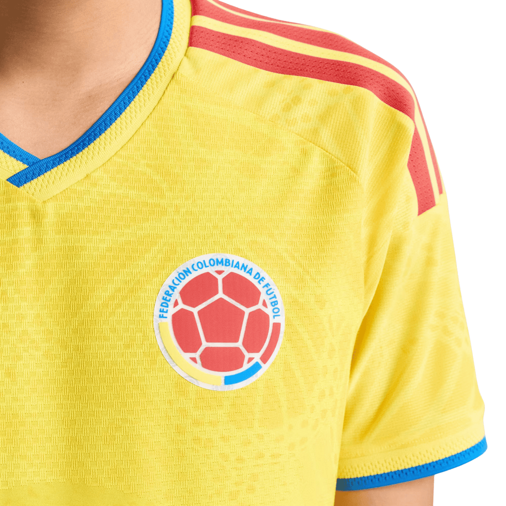 adidas Men's Mojica Colombia 2026 Authentic Home Jersey (Impact Yellow)