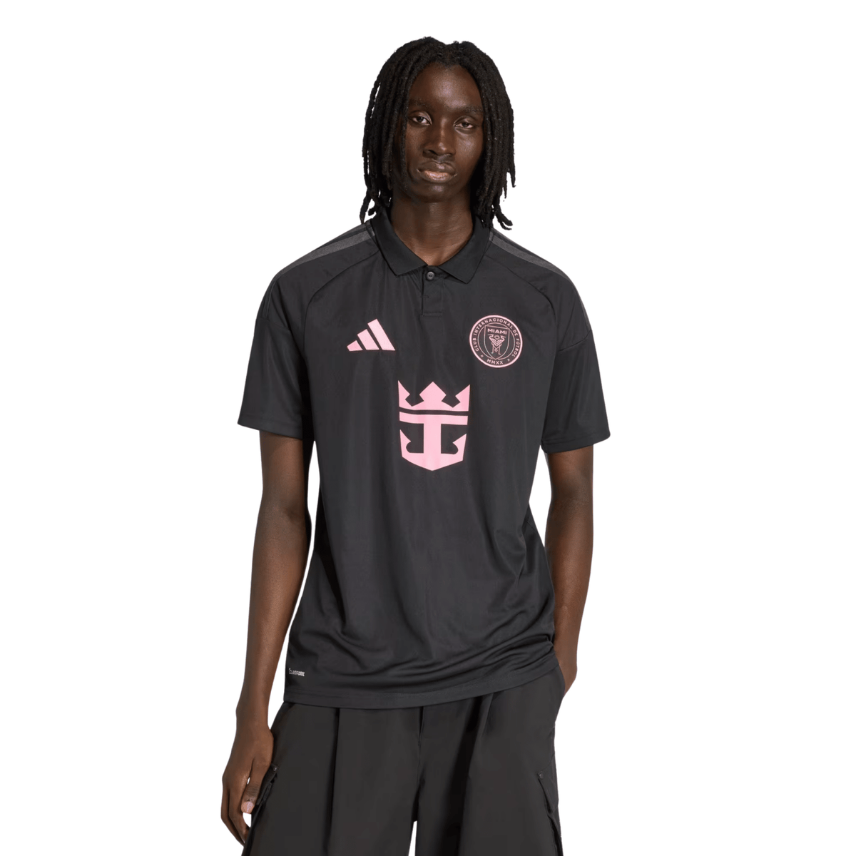 adidas Men's Miller Inter Miami CF 26/27 Away Jersey (Black/Pink)