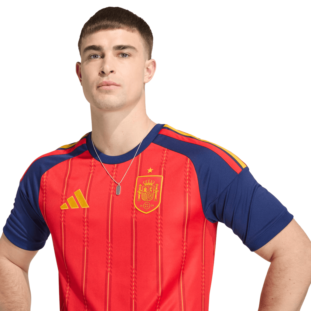 adidas Men's Lamine Yamal Spain World Cup Home Jersey 2026 (Vivid Red)