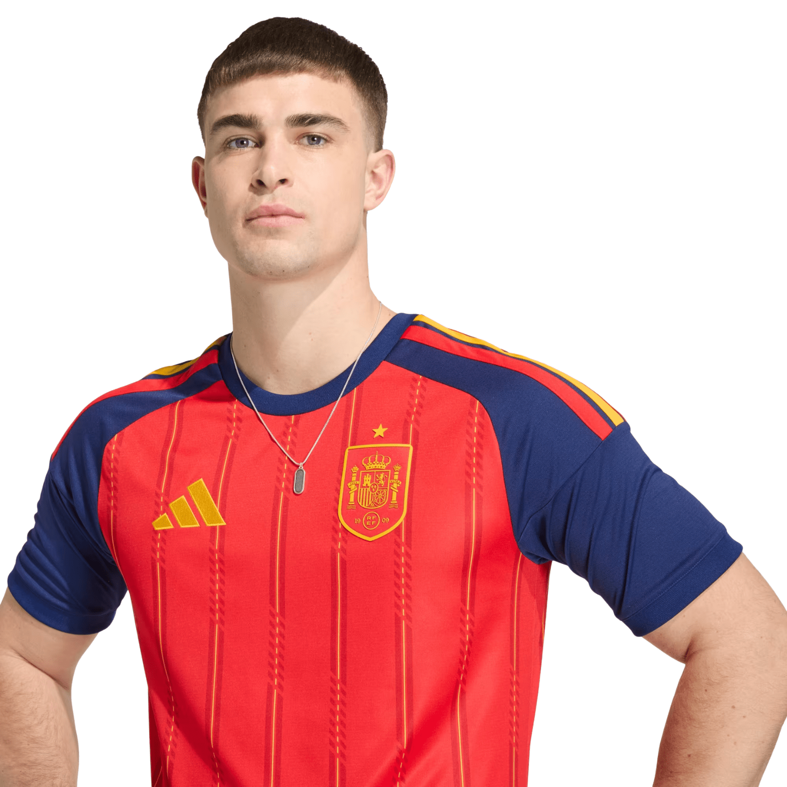 adidas Men's Raya Spain World Cup Home Jersey 2026 (Vivid Red)