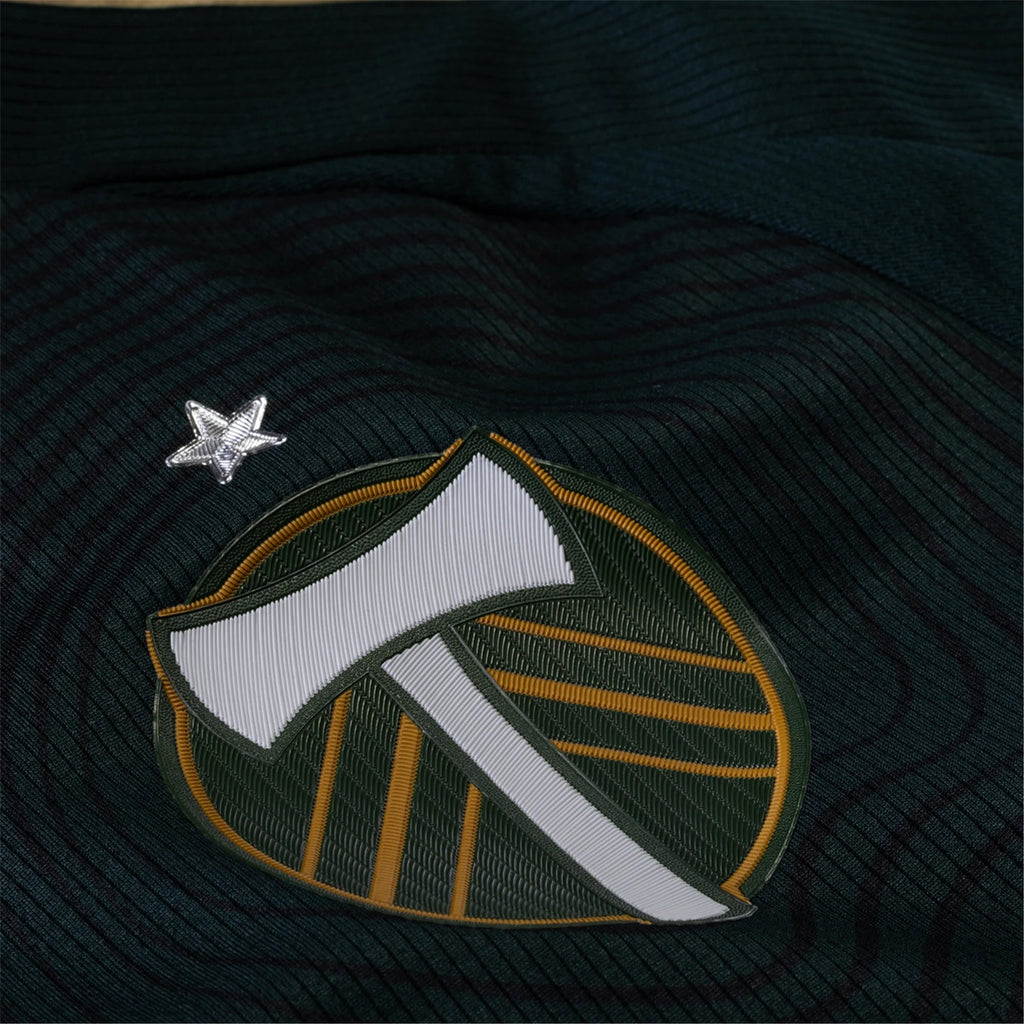 adidas Kamal Miller Portland Timbers Authentic Home Jersey w/ MLS & Apple Patch 25/26 (Green/Gold)