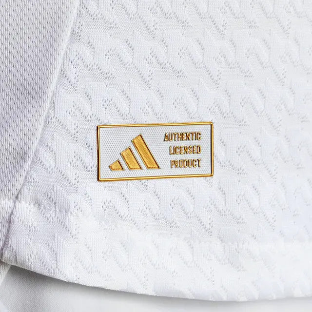 adidas Tchouaméni Real Madrid Authentic Home Jersey w/ La Liga Patches 24/25 (White/Black)