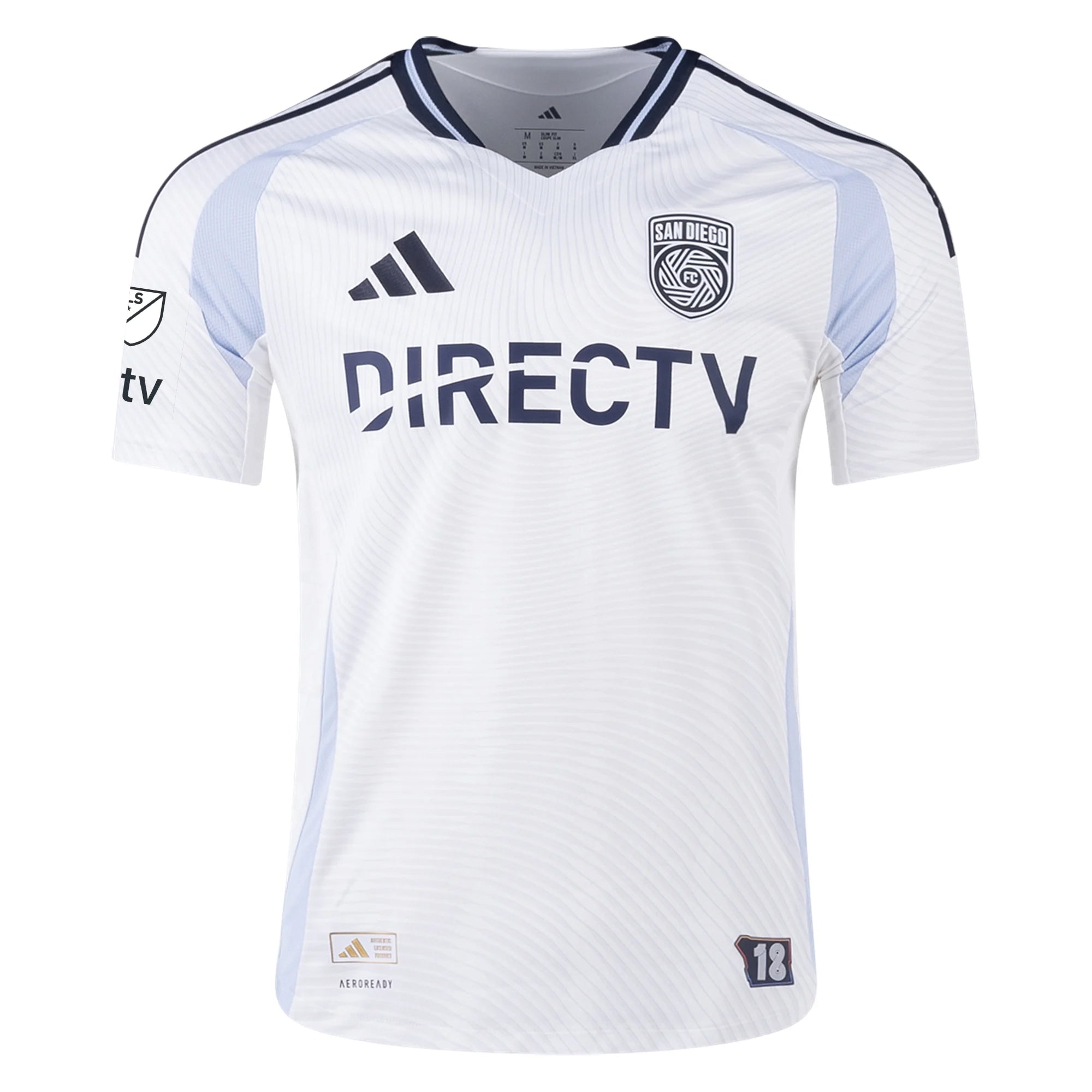 adidas San Diego FC Authentic Jasper Löffelsend Away Jersey 25/26 w/ MLS & Apple Patch (White)