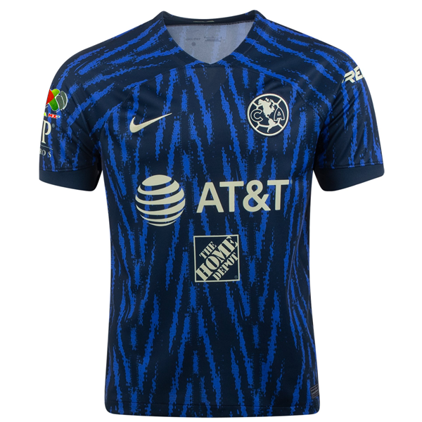 Nike Club America Guillermo Ochoa Away Jersey w/ Liga MX Patch 22/23 (Armory Navy/Lemon Chiffon)