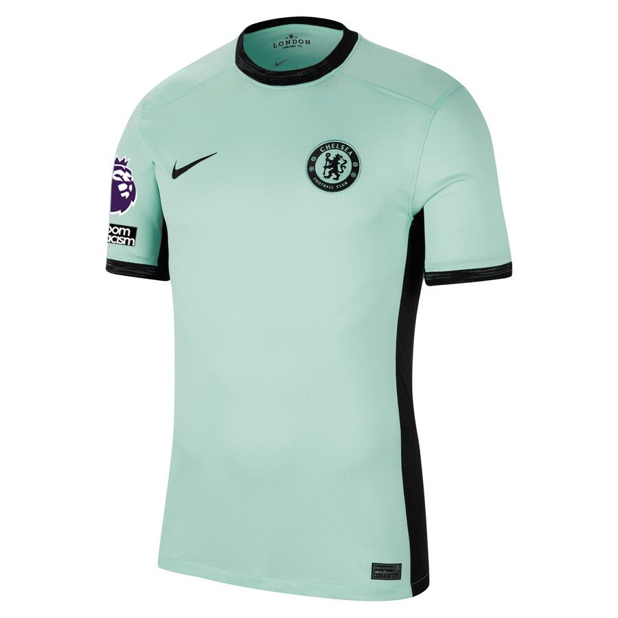 Nike Chelsea Mudryk Third Jersey w/ EPL + No Room For Racism Patches 23/24 (Mint Foam/Black)