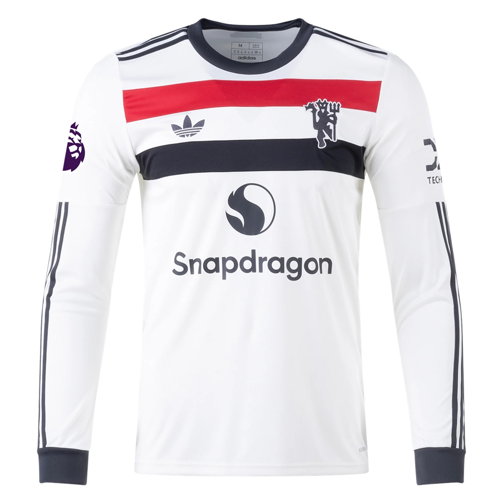 adidas Manchester United Alejandro Garnacho Third Long Sleeve Jersey w/ EPL Patch 24/25 (Off White)