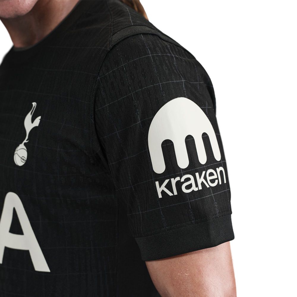 Nike Van de ven Tottenham Hotspur Authentic Away Jersey 25/26 w/ EPL Patch (Black/Iron)
