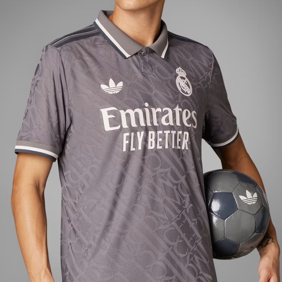 adidas Men's Real Madrid Authentic Third Jersey 24/25 (Charcoal)