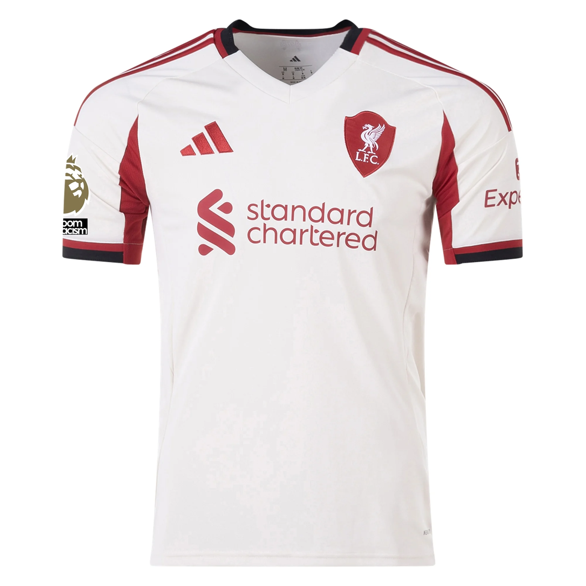 adidas Men's Liverpool Alexis Mac Allister Away Jersey w/ EPL Champions Patch 25/26 (Wonder White)