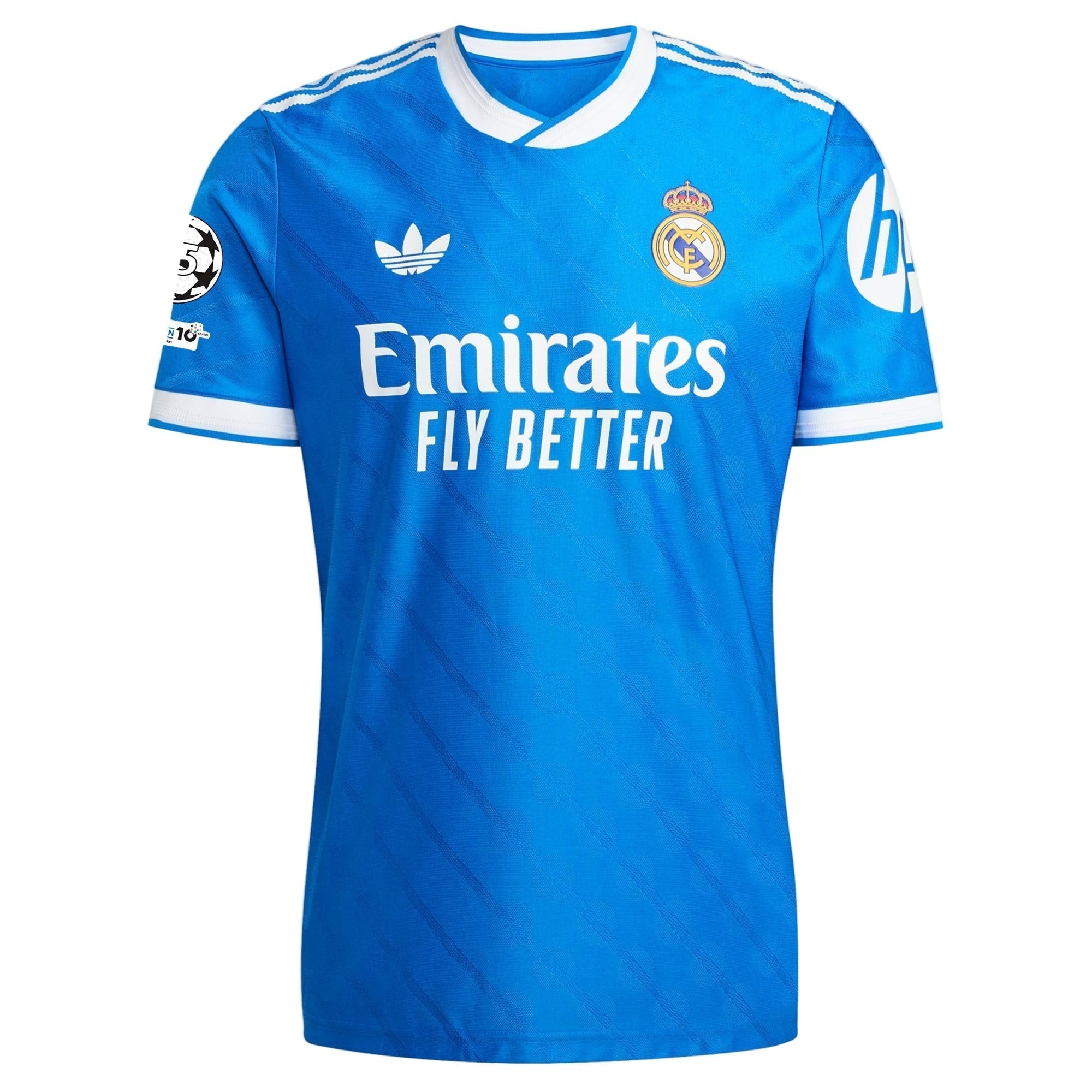 adidas Men's Fran Garcia  Real Madrid 25/26 Authentic Third Jersey w/ Champions League Patches (Blue)