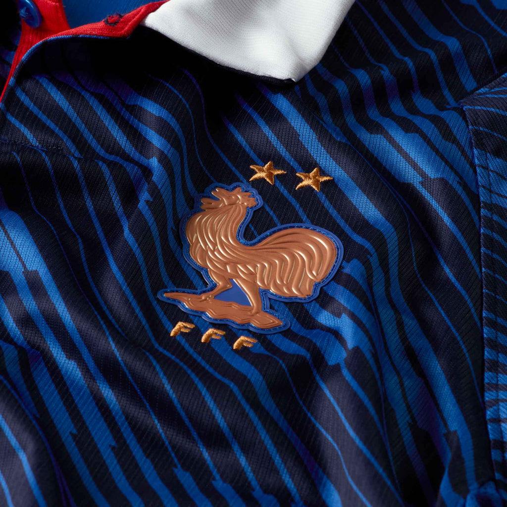 Nike Men's France Désiré Doué Home Stadium Jersey 2026 (Game Royal/Metallic Copper)