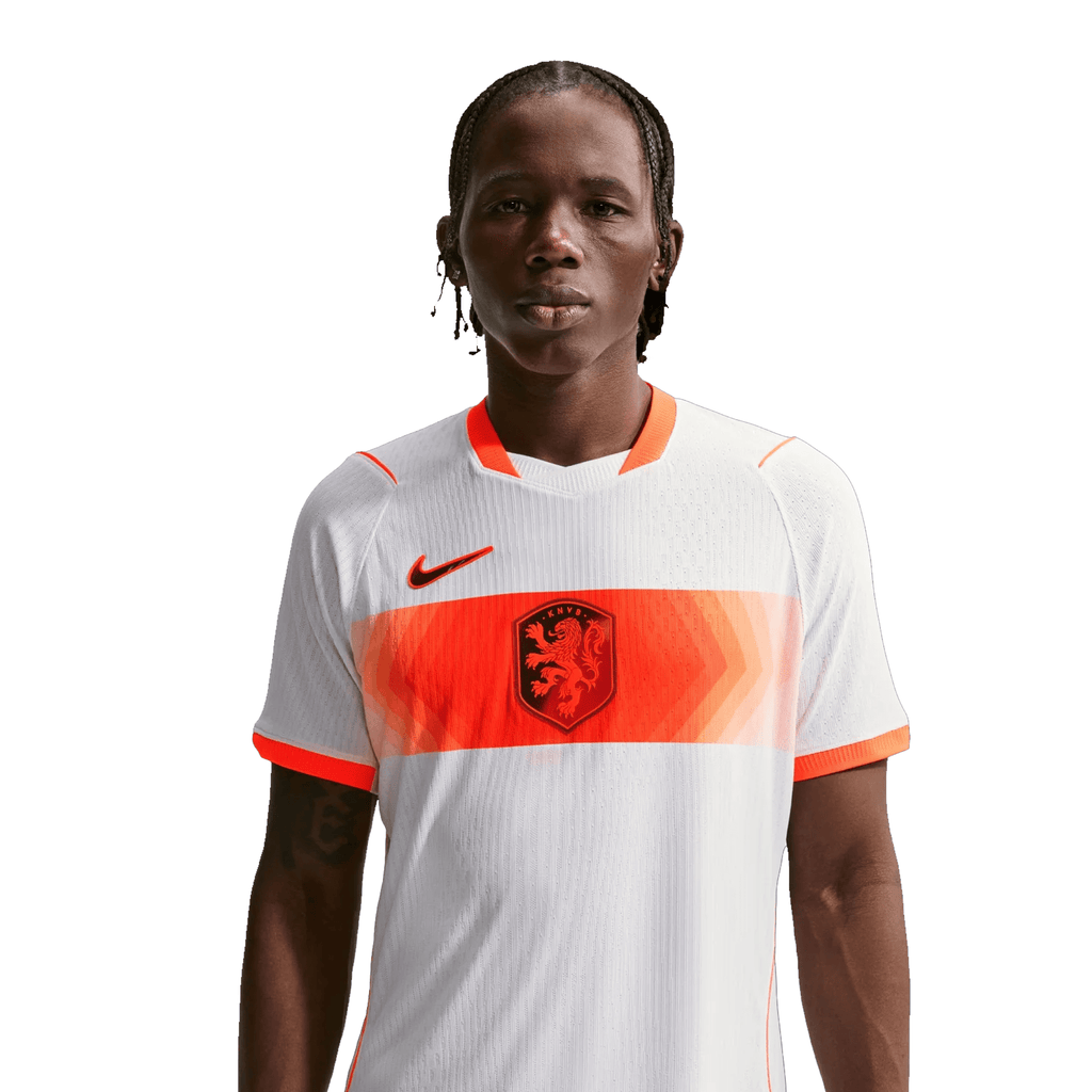 Nike Mens Netherlands Virgil Van Dijk Match Authentic Away Jersey 2026 (White/Hyper Crimson)