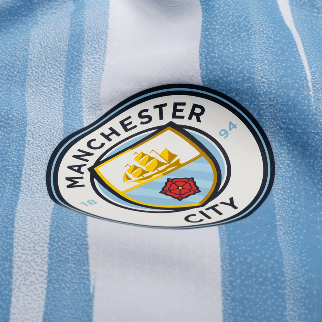 Puma Manchester City Authentic O’ Reilly Home Jersey w/ EPL + No Room For Racism Patches 25/26 (Team Light Blue/White)