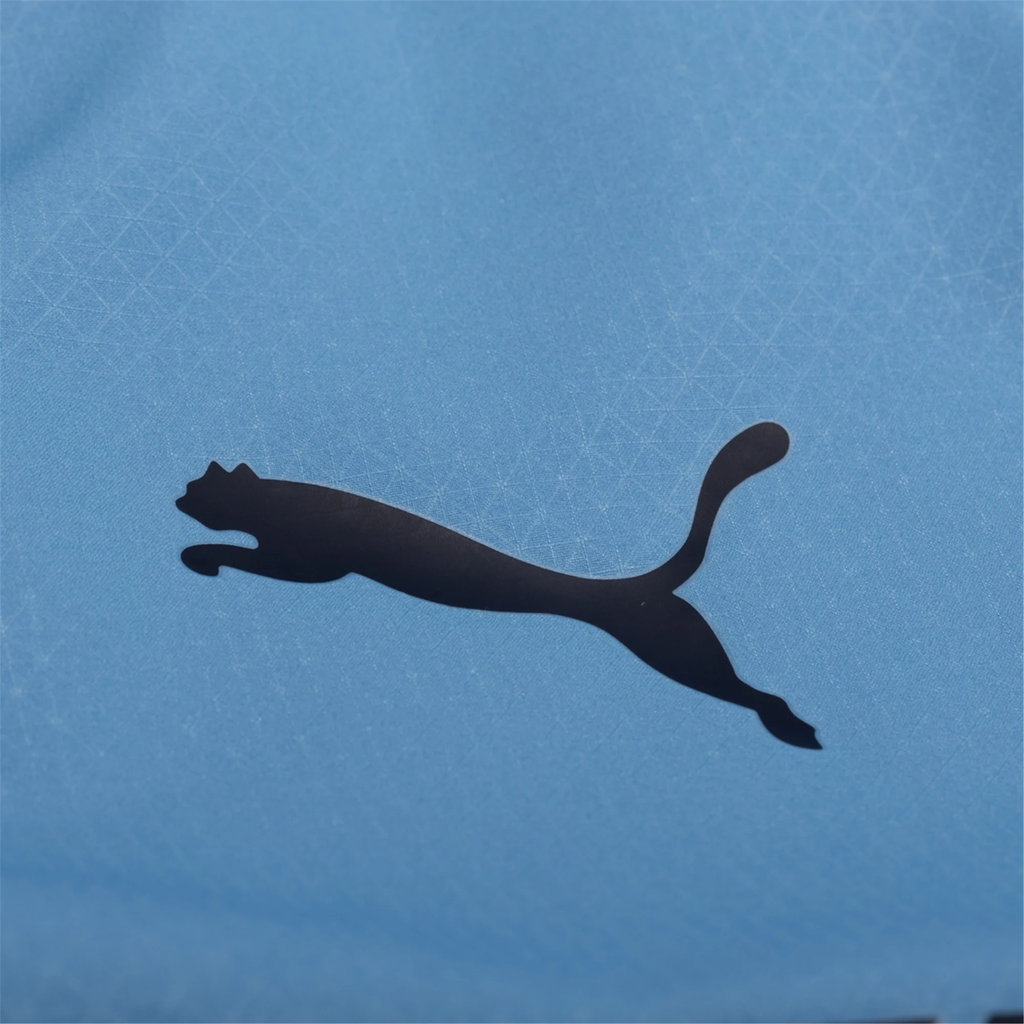 Puma Manchester City Authentic Bobb Home Jersey w/ Champions League Patches 25/26 (Team Light Blue/White)